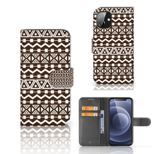 Apple iPhone 12 Mini Telefoon Hoesje Aztec Brown