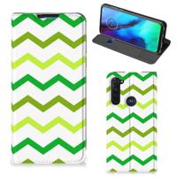 Motorola Moto G Pro | Hoesje met Magneet | Zigzag Groen