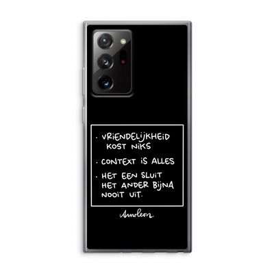 Mijn Motto's: Samsung Galaxy Note 20 Ultra / Note 20 Ultra 5G Transparant Hoesje
