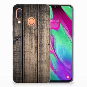 Samsung Galaxy A40 Bumper Hoesje Steigerhout