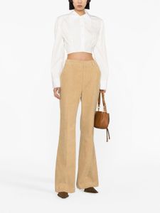 Chloé pantalon de tailleur évasé en velours côtelé - Tons neutres