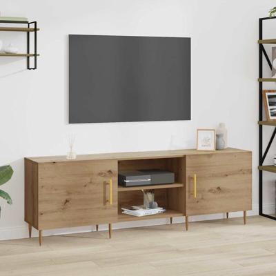 TV-kast artisanaal eikenkleurig 150 x 30 x 50 cm Bewerkt hout