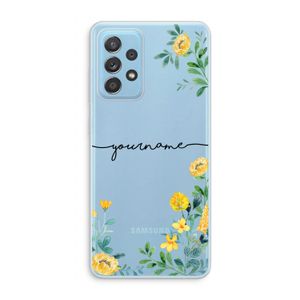 Gele bloemen: Samsung Galaxy A73 Transparant Hoesje