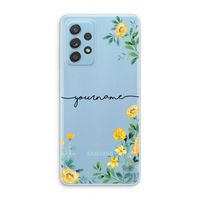 Gele bloemen: Samsung Galaxy A73 Transparant Hoesje