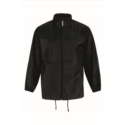 B&C Windbreaker - sirocco windjas - zwart - heren met capuchon