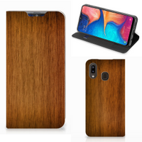 Samsung Galaxy A30 Book Wallet Case Donker Hout
