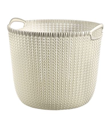 Curver knit mand rond L 30 liter oasis white
