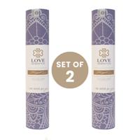 Love Generation Set van 2 │Lotus Yogamat │Lavendel & Zilver Love Generation Set van 2 │Lotus Yogamat │Lavendel & Zilver