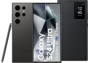 Samsung Galaxy S24 Ultra 512GB Zwart 5G + Smart View Book Case Zwart