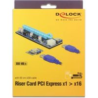 Delock 41426 Riser Card PCI Express x1 > x16 met 60cm USB-kabel