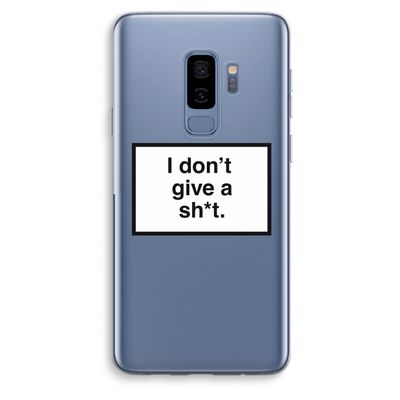 Don't give a shit: Samsung Galaxy S9 Plus Transparant Hoesje