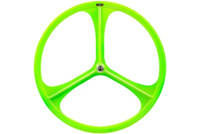 Teny Rim Tri Spoke Fixed Gear Voorwiel - Groen Teny Rim Tri Spoke Fixed Gear Voorwiel - Groen