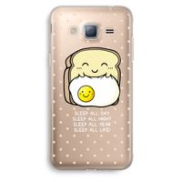 Sleep All Day: Samsung Galaxy J3 (2016) Transparant Hoesje