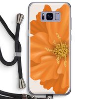 Orange Ellila flower: Samsung Galaxy S8 Plus Transparant Hoesje met koord
