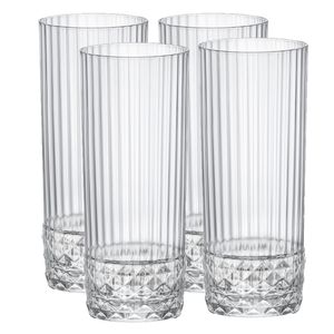 4x Stuks longdrink glazen/waterglazen 400 ml   -