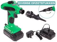 Hofftech Accu luchtpomp - 18V - 2-in-1 functie - Diverse opzetstukken - 45 m³/h