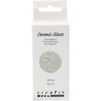 Creativ Company Keramiek glazuur, 984-1101 °c, dekkend, white, 60 ml/ 1 fles