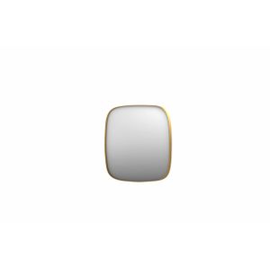 INK SP29 spiegel - 80x4x80cm contour in stalen kader - geborsteld mat goud 8409622