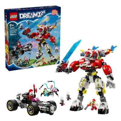 LEGO dreamzzz 71497 coopers tijgermecha en zero&apos;s hot rod auto