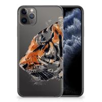 Smartphone hoesje Apple iPhone 11 Pro Max Watercolor Tiger