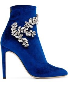 Giuseppe Zanotti bottines Celeste à ornements en cristal - Bleu