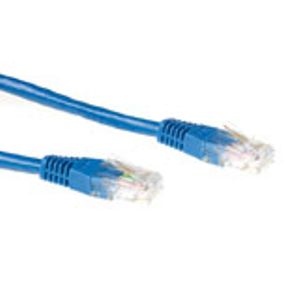 ACT Blauwe 20 meter U/UTP CAT6A patchkabel snagless met RJ45 connectoren