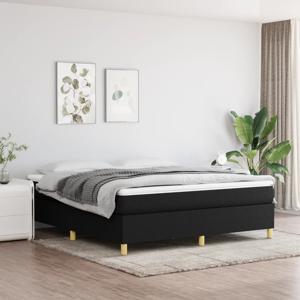 Boxspring met matras stof zwart 160x200 cm SKU: V3144532