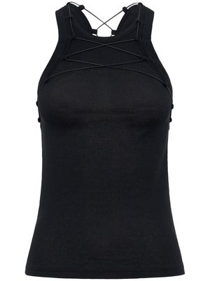 Dion Lee débardeur Lock en coton - Noir