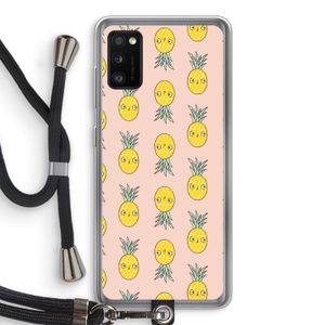 Ananas: Samsung Galaxy A41 Transparant Hoesje met koord