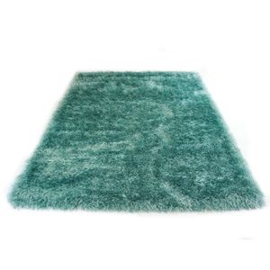 Hoogpolig Glanzende Vloerkleed Blauw-200 x 290 cm
