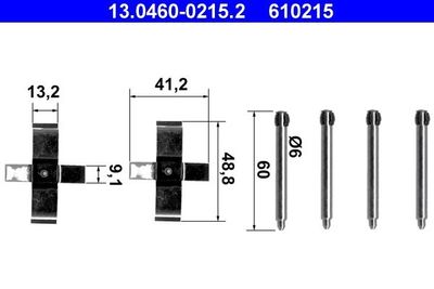 Accessoireset, schijfremblok 13046002152
