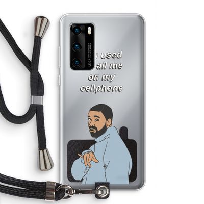 Hotline bling: Huawei P40 Transparant Hoesje met koord