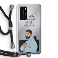 Hotline bling: Huawei P40 Transparant Hoesje met koord
