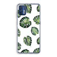 Tropische bladeren: Motorola Moto G9 Plus Transparant Hoesje