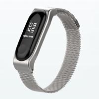 Mijobs Milan SE Metal Strap for Xiaomi Mi Band 3 & 4 Strap Stainless Steel Magnetic Bracelet Buckle Wristbands Replace Accessories Host not Included(