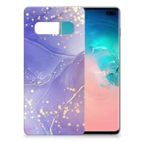 Smartphone hoesje voor Samsung Galaxy S10 Plus Watercolor Paars