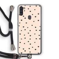 Kleine kattenkopjes: Samsung Galaxy A11 Transparant Hoesje met koord