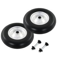 Kruiwagenwielen met assen 4,00-8 390 mm massief PU 2 st
