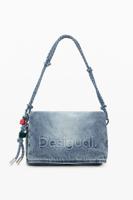 Middelgrote denim tas met charms - BLUE - U