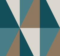 Grijs en blauw patroon Behang driehoeken