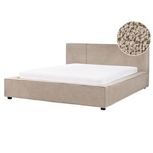 Beliani - MIRANDE - Tweepersoonsbed - Taupe - 160 x 200 cm - Bouclé