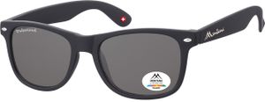 Zonnebril Montana zwart met smoke polarized glas