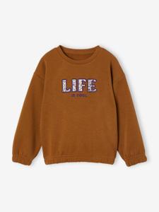 Meisjessweater "Life is cool" brons