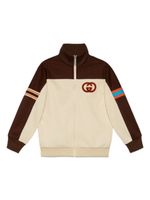 Gucci Kids veste bomber à logo GG - Tons neutres