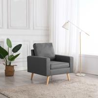 Fauteuil stof lichtgrijs