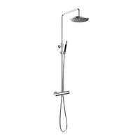 Hotbath Cobber Opbouw Regendoucheset Met Thermostaatkraan Met 30cm Ronde Hoofddouche en Staafhanddouche Chroom