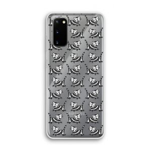 Zwarte poes: Samsung Galaxy S20 Transparant Hoesje