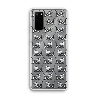 Zwarte poes: Samsung Galaxy S20 Transparant Hoesje