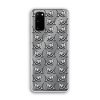 Zwarte poes: Samsung Galaxy S20 Transparant Hoesje