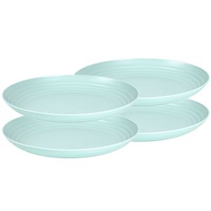 Set van 4x stuks rond kunststof borden groen 25 cm